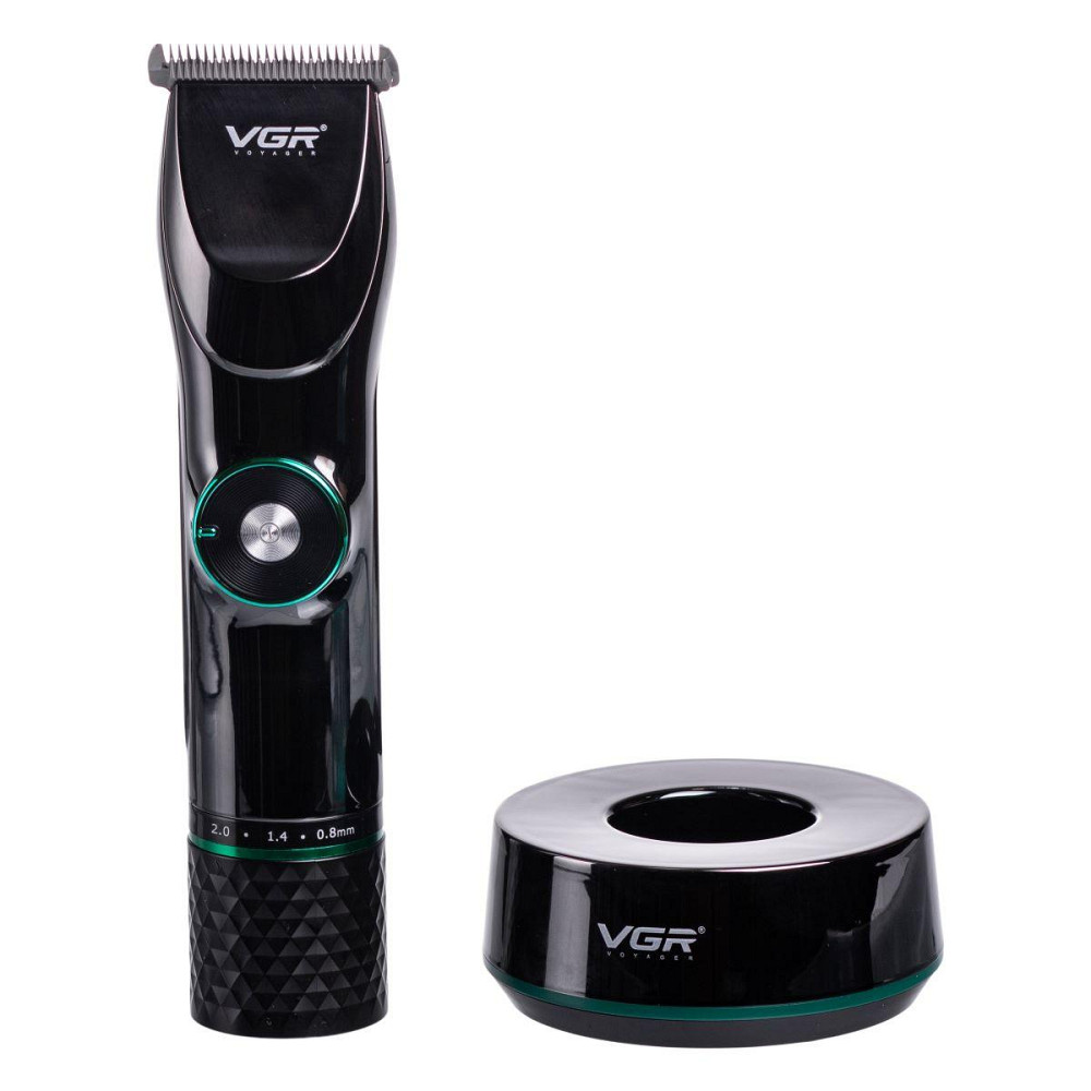 Професійна машинка для стрижки волосся та бороди з LED-дисплеєм та підставкою VGR V-256 Київ - фото 3