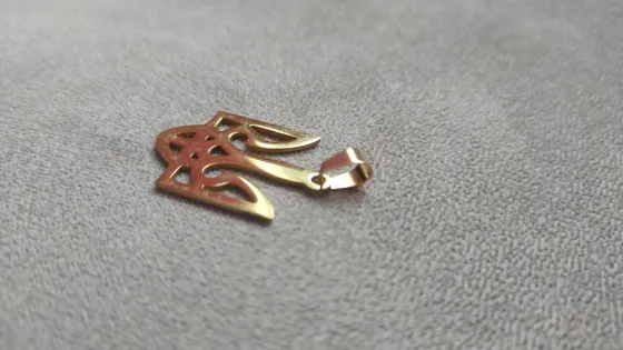 Кулон подвеска Герб Украины цвет золото бижутерия Киев