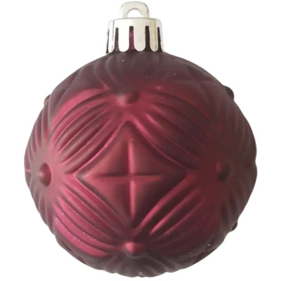 Елочная игрушка Chomik пластикові кульки компл. 16 шт, 6см, бордо (5900779853140_3) Винница - изображение 3