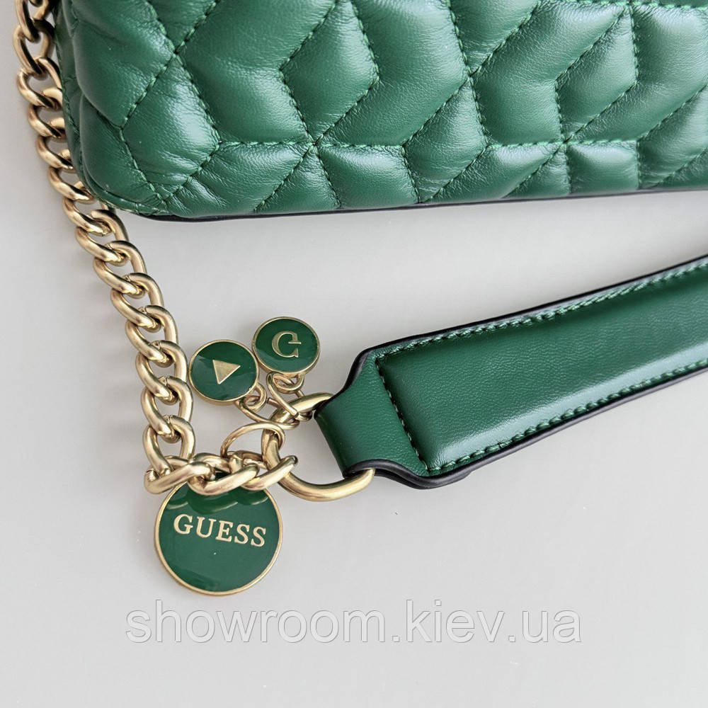 Жіноча сумочка Guess на плече (787080) зелена Київ - фото 3