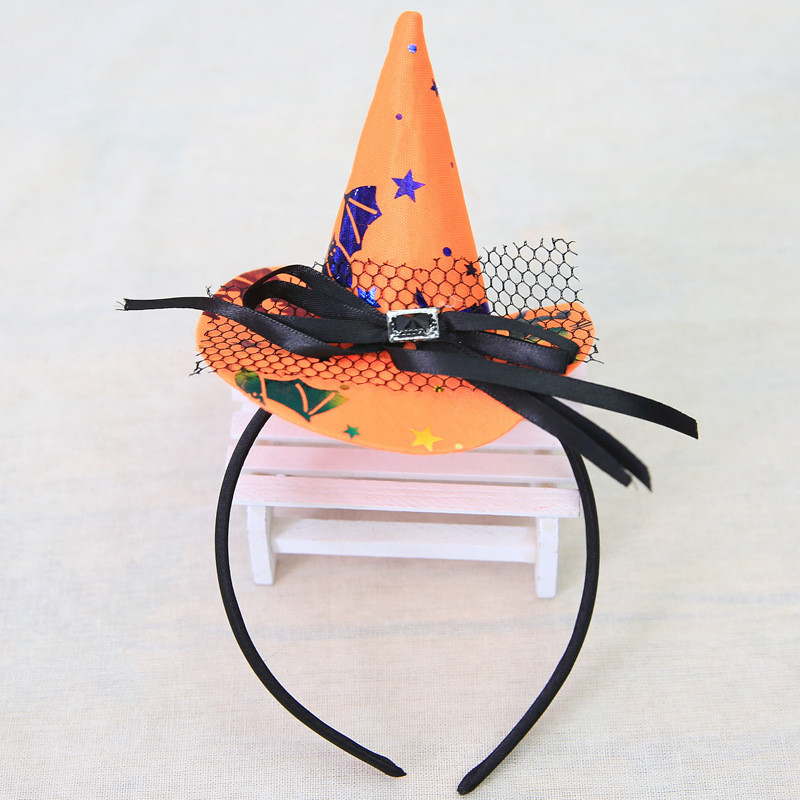 Обруч на Хэллоуин Шляпа ведьмы one size оранжево-черный Киев - изображение 2