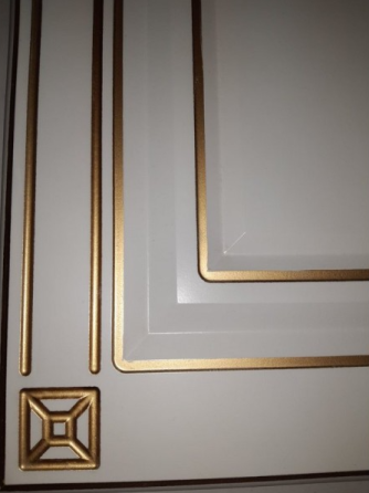 Кухня классическая Империя от МС Фасад МДФ Белый патина золотом (комплект 2м без столешницы) Львов