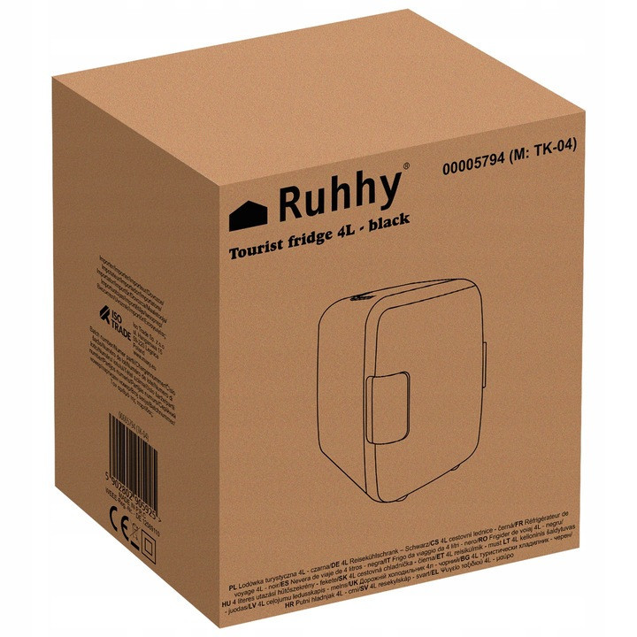 Автомобильный холодильник дорожный 4 литра для напитков и продуктов Ruhhy (5794) 12 / 220 Вт Нововолынск - изображение 9