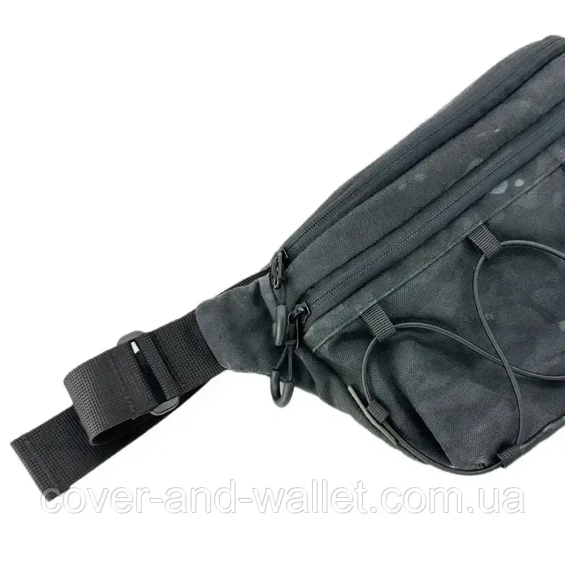 Тактическая сумка банака на пояс с резинкой в цвете черный мультикам (MultiCam Black) PS 1 Киев - изображение 2