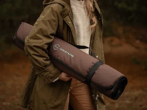 Килимок лежак для собак на прогулянці Travel Roll Up Harley and Cho Brown Одеса