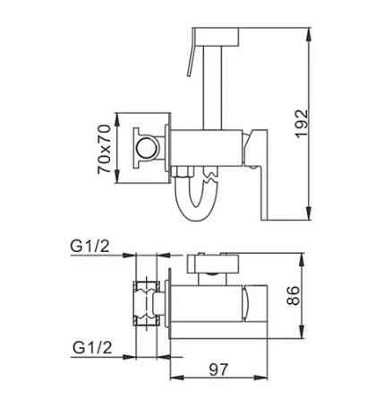 Змішувач для гігієнічного душу Mixxus PREMIUM GERMANY (BRONZE) колір бронза (MI5981) Чернівці