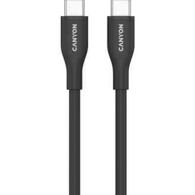 Дата кабель USB-C to USB-C 1.0m CC60SC10 60W Silicon Black Canyon (CNS-CC60SC10B) Вінниця