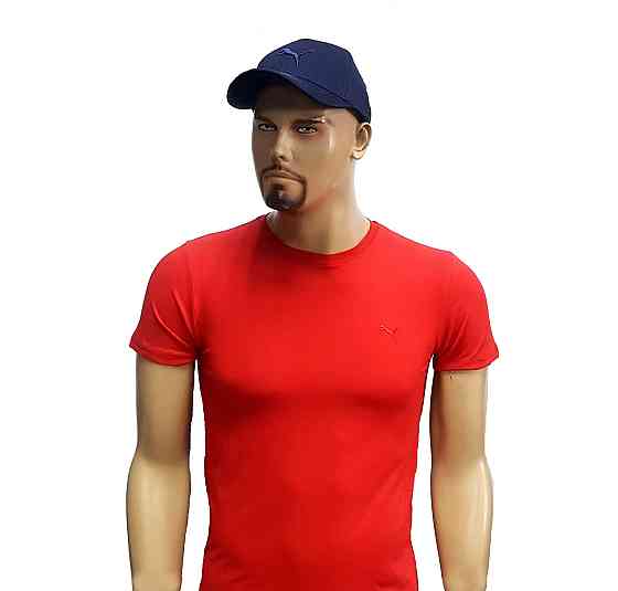 Мужская однотонная трикотажная футболка Puma Киев