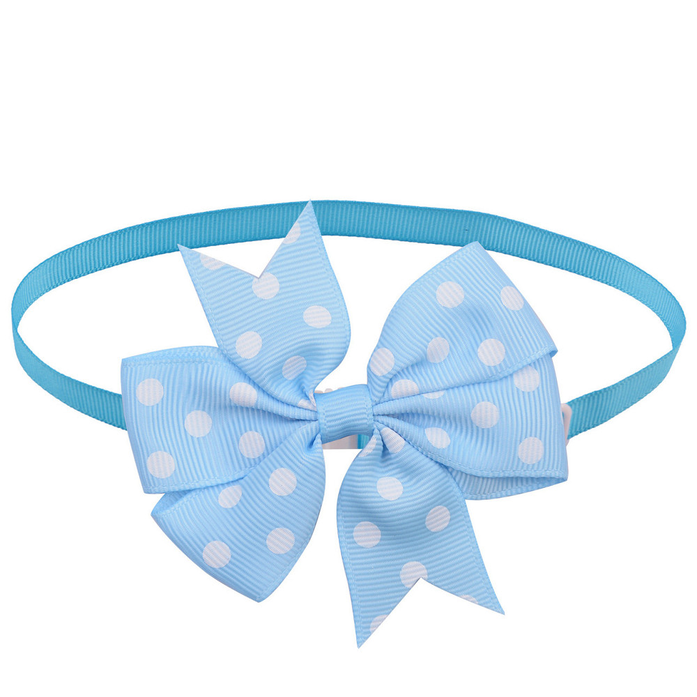 Бантик на шию для собак та котів в горох one size блакитно-білий Київ - фото 2