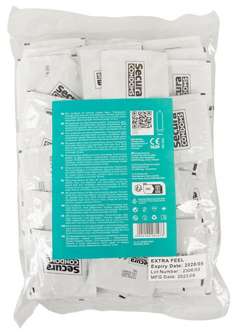 Презервативы тонкие SECURA EXTRA FEEL 100 шт Sex Aura Киев - изображение 2