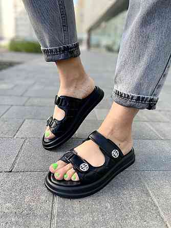 Edan Instruments Шльопанці жіночі EDAN 777 чорні (літо, шкіра натуральна) (5133) Коломыя