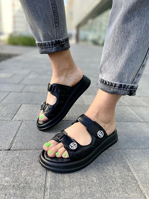 Edan Instruments Шльопанці жіночі EDAN 777 чорні (літо, шкіра натуральна) (5133) Коломыя - изображение 4