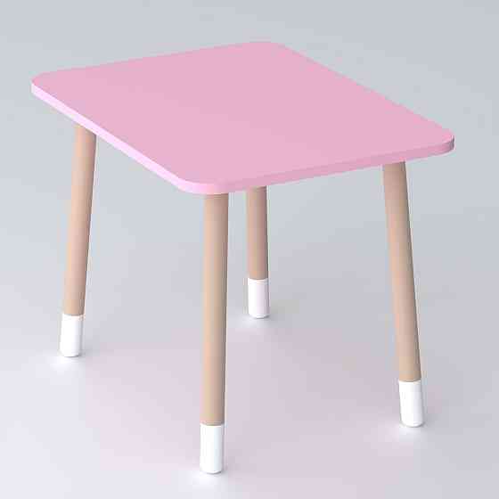 Дитячий прямокутний столик 46х60х45, стіл для дитячої кімнати, рожевий Київ