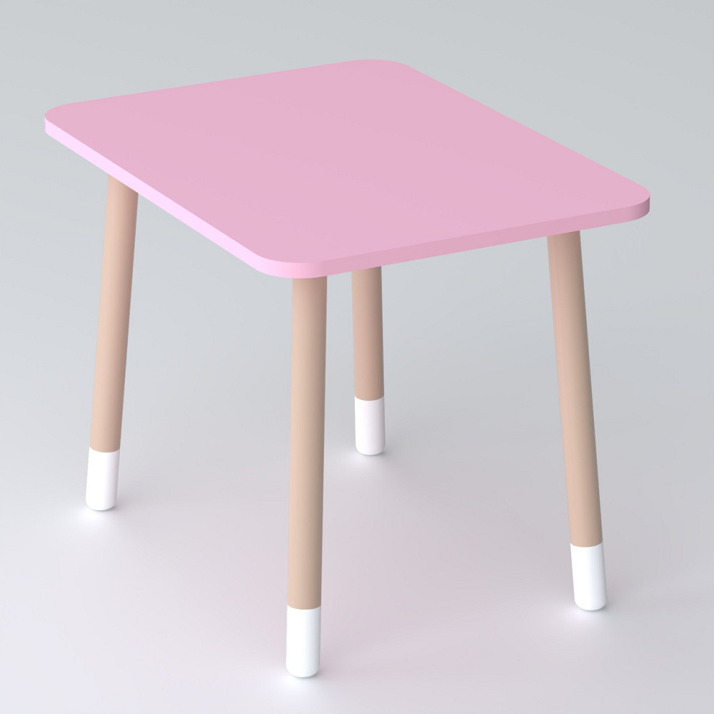 Дитячий прямокутний столик 46х60х45, стіл для дитячої кімнати, рожевий Київ - фото 1
