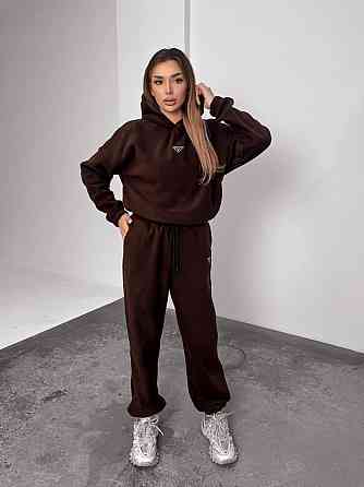 Женский теплый костюм, из флис полара S-M, Шоколад Одесса