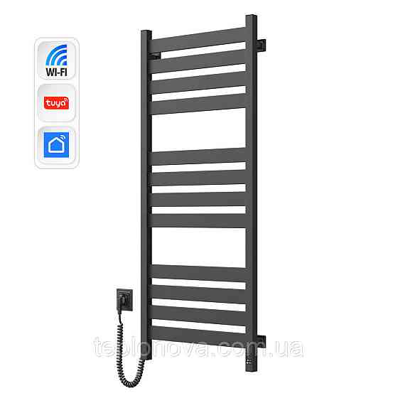 Сушарка для рушників Largo 500х1200 Sensor з Wi-Fi, ліва з таймером, чорний муар Чернівці