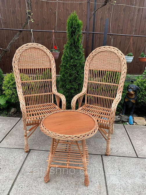 Кухонная плетеная мебель из лозы со стульями Киев - изображение 6