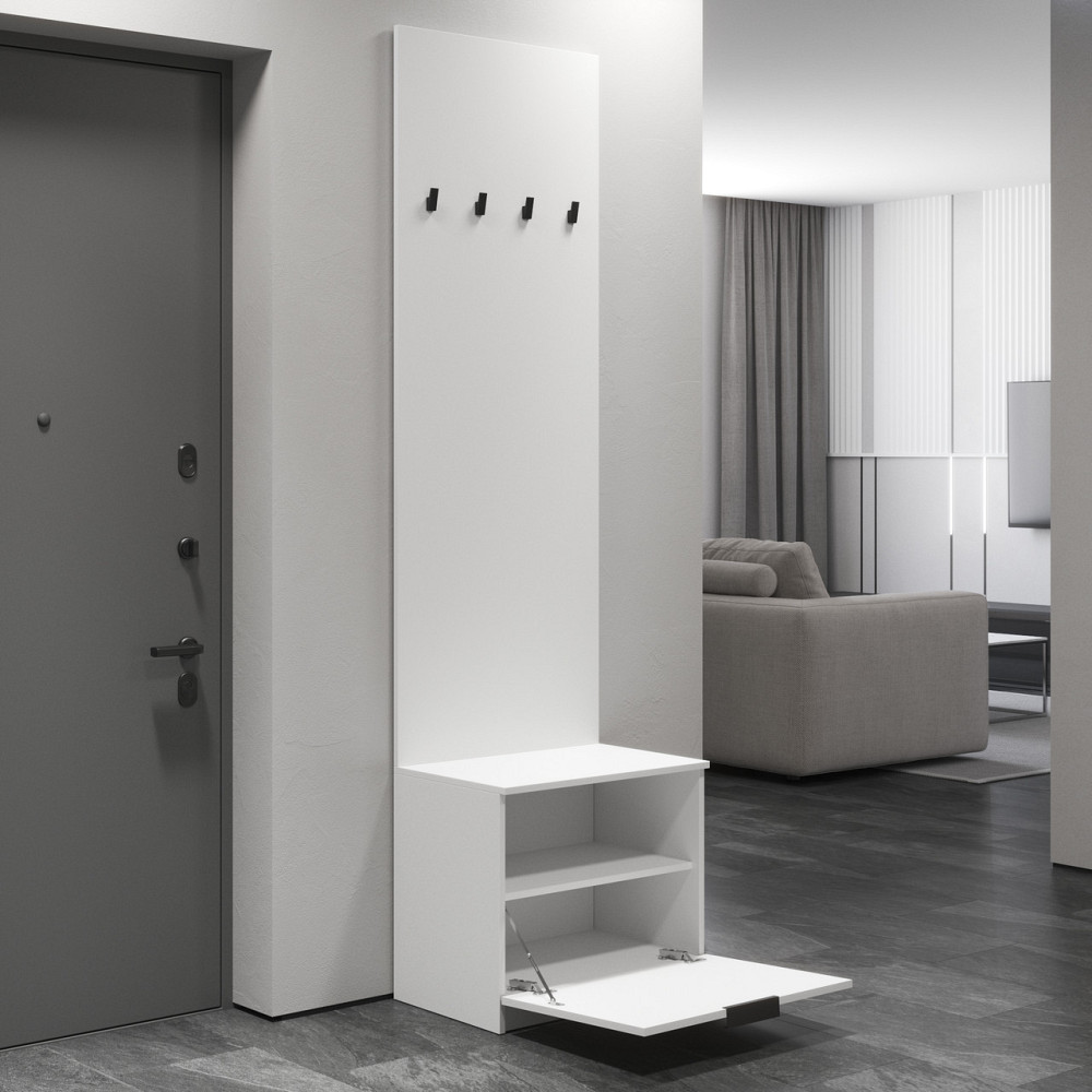 Вешалка для прихожей VAYS, напольная, с тумбой для обуви M-43 Венге Темный Львов - изображение 2