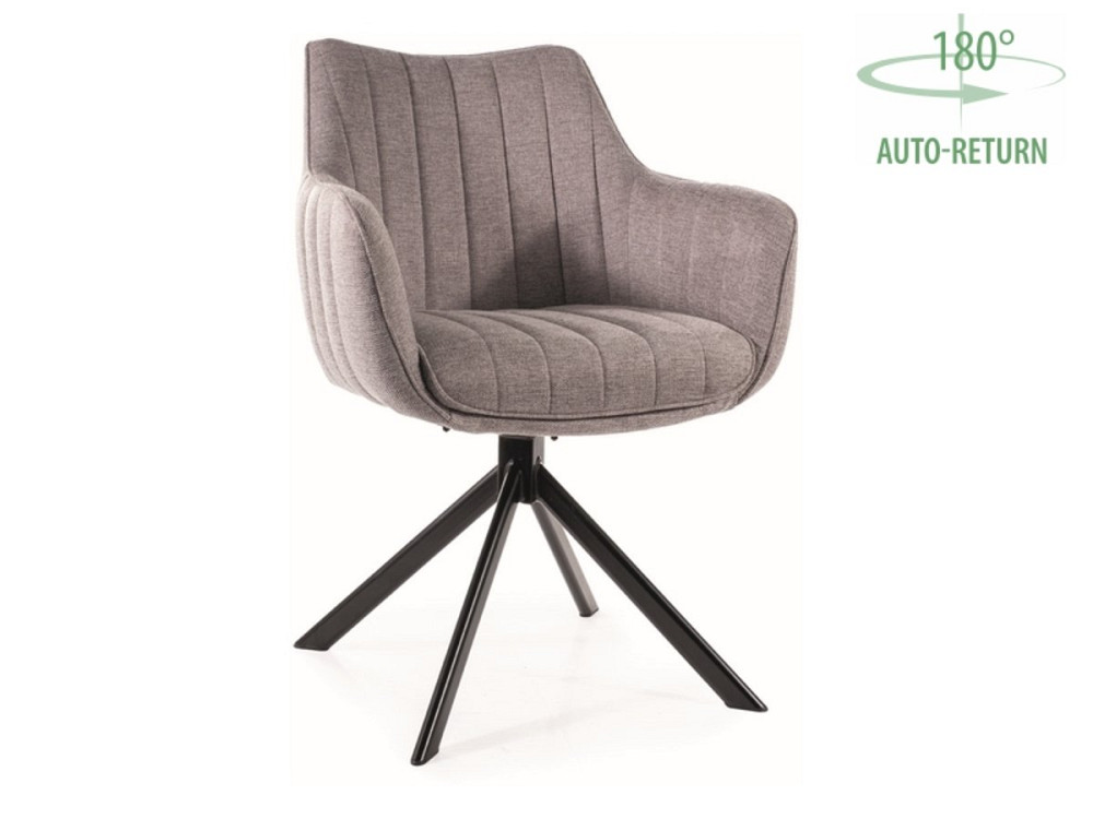 Стілець AZALIA BREGO чорний каркас/сіре 07 Дніпро - фото 1