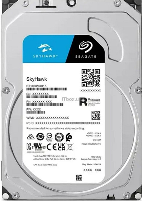 Seagate SkyHawk HDD 4TB 5400rpm 256MB ST4000VX016 3.5 SATAIII. Киев - изображение 1