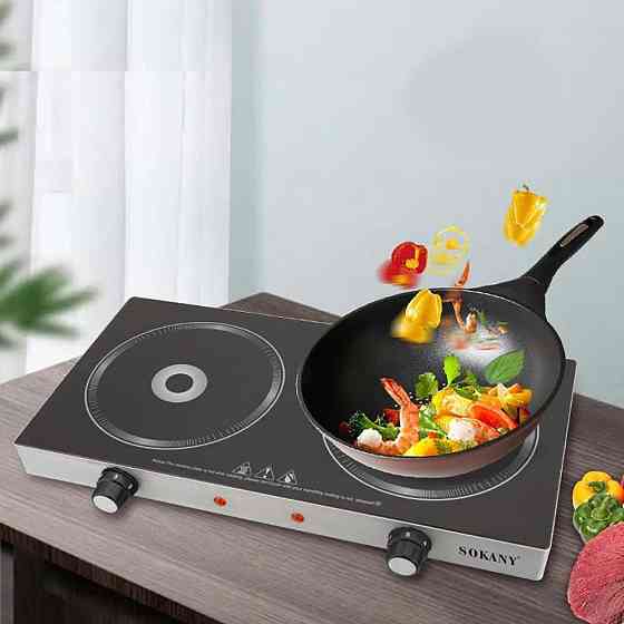 Індукційна плита на 2 конфорки 2400Вт,Sokany SK-224 SBR Київ