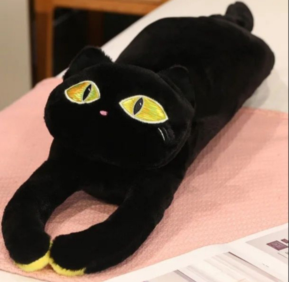 Кот подушка обнимашка 70см черный новый кот батон обнимусь Киев - изображение 2