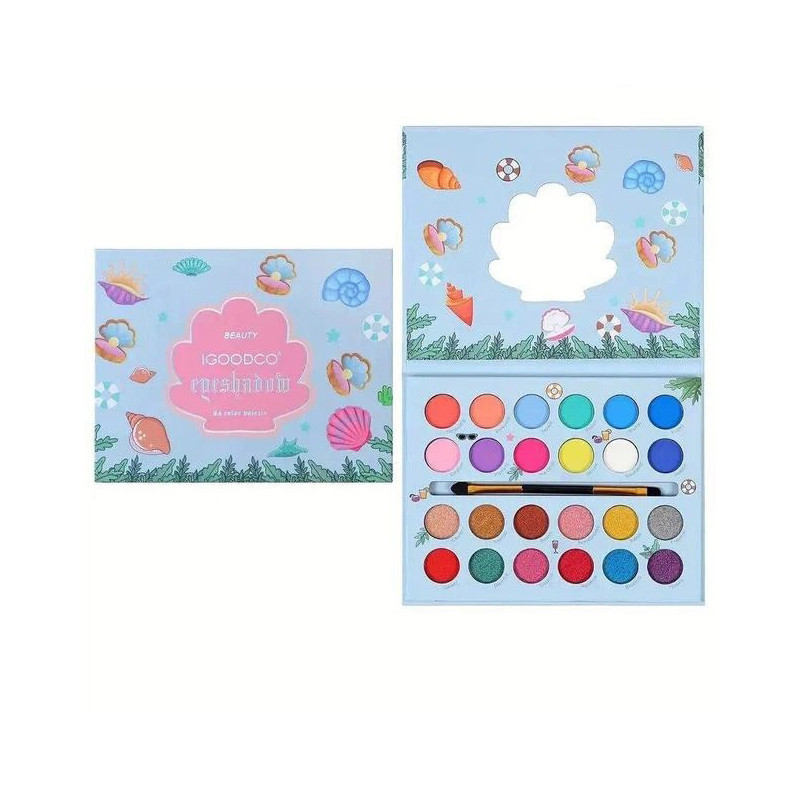 Детская палетка теней для век LK2973, 24 цвета, с кисточкой Винница - изображение 4