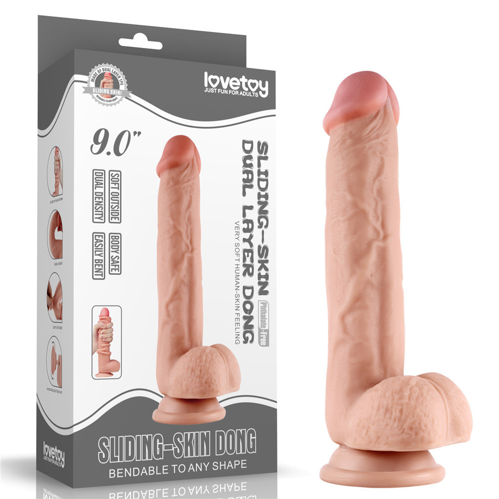 Фаллоимитатор - Sliding-Skin Dual Layer Dong 9