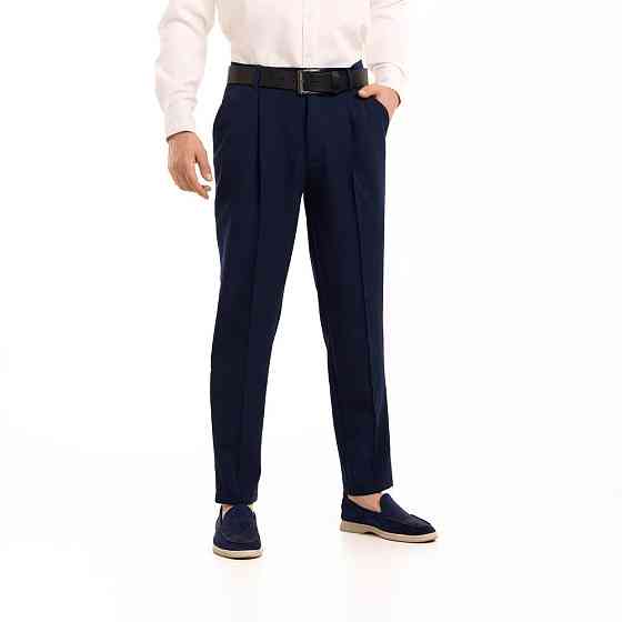 Темно-сині штани демісезонні для чоловіків. Штани Pobedov Legend сині з костюмки Київ