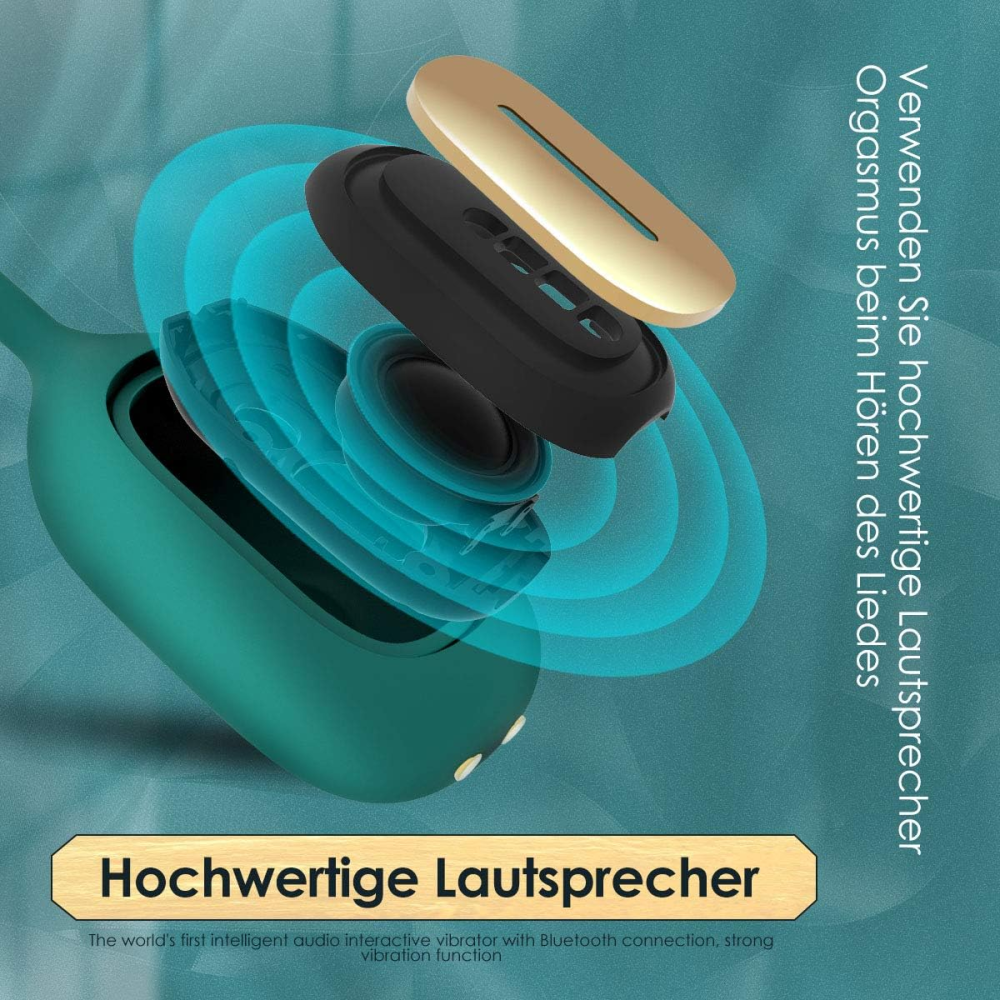Розумний вібратор VIALA з Bluetooth-колонкою — Водонепроникний (IPX7), 25 режимів вібрації, керування через додаток Київ - фото 16