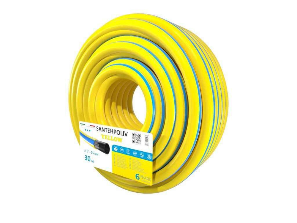 Шланг для поливу 1 30м YELLOW (бухта) ПВХ ТМ SANTEHPOLIV Київ - фото 1