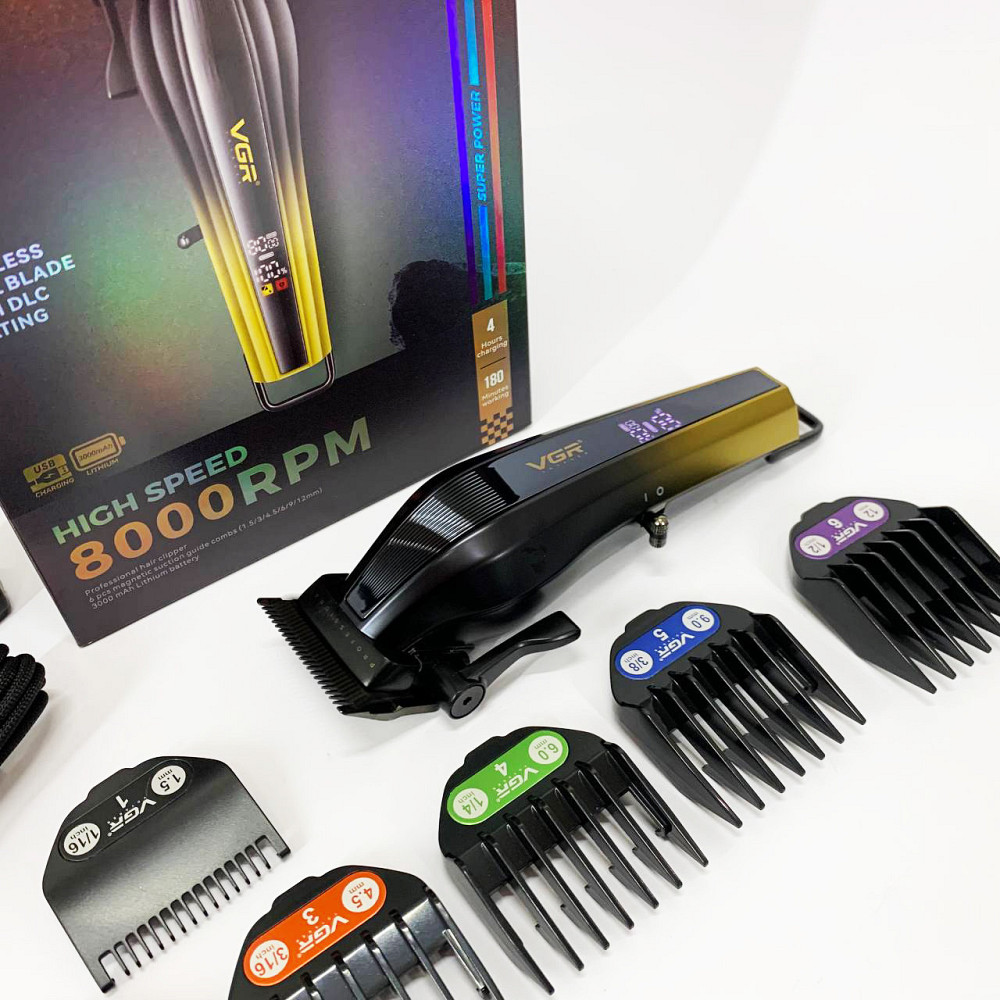Електробритва для стрижки голови VGR V-273, Перукарські машинки професійні, Стильна машинка для стрижки DV-60 Київ - фото 4