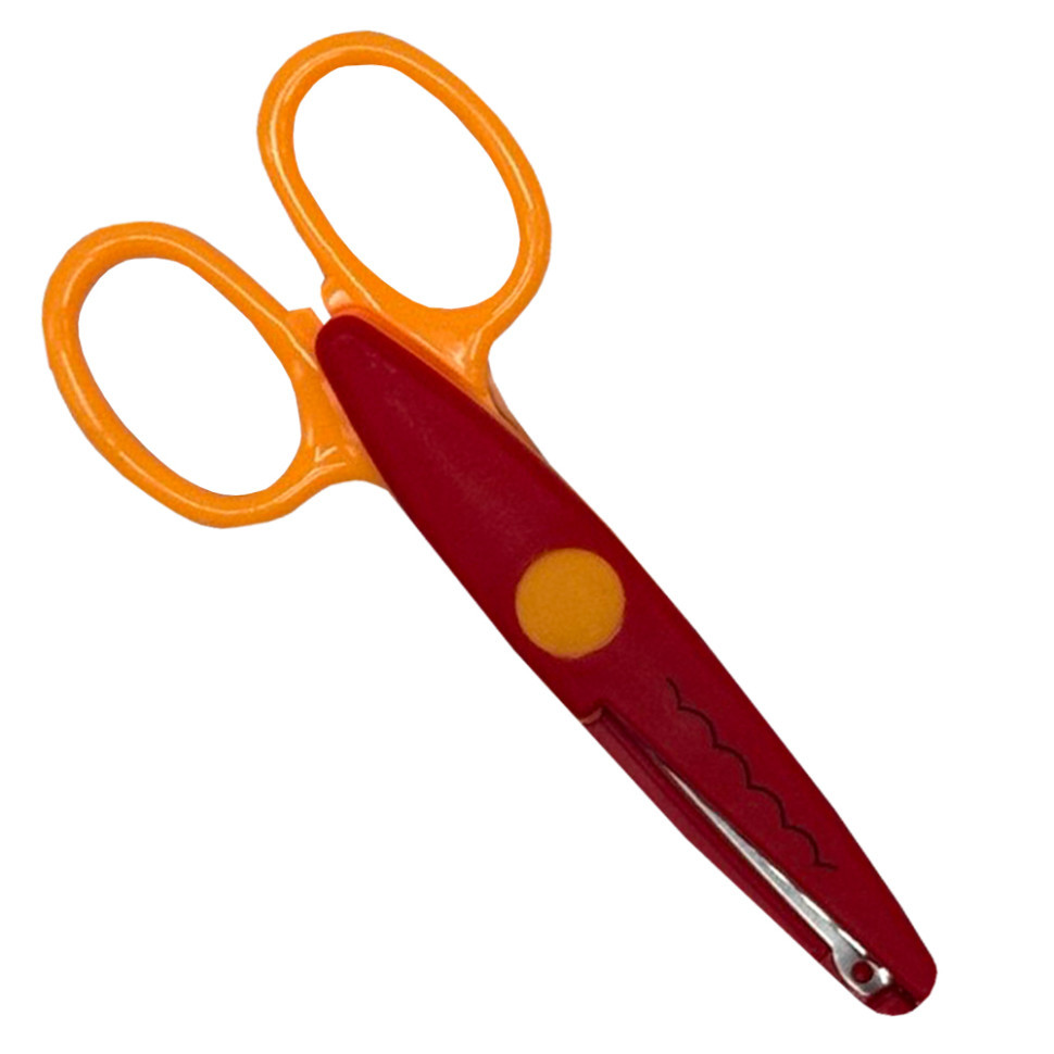 Ножиці дитячі "Craft" 1606A(Red-Orange) з фігурним лезом Вінниця - фото 1