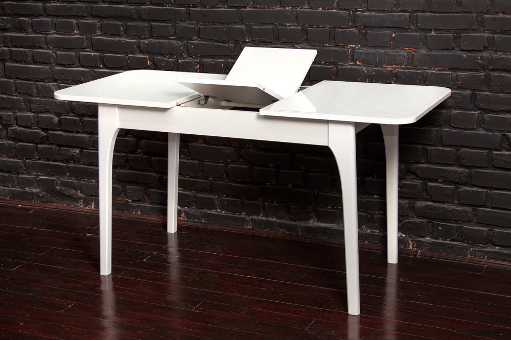 Стіл Фієста (110+35)*70, білий/білий Київ - фото 1