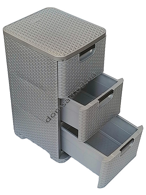 Комод пластиковий "BRILLIANT" 63х38х33 Efe plastics Сірий Одеса - фото 11