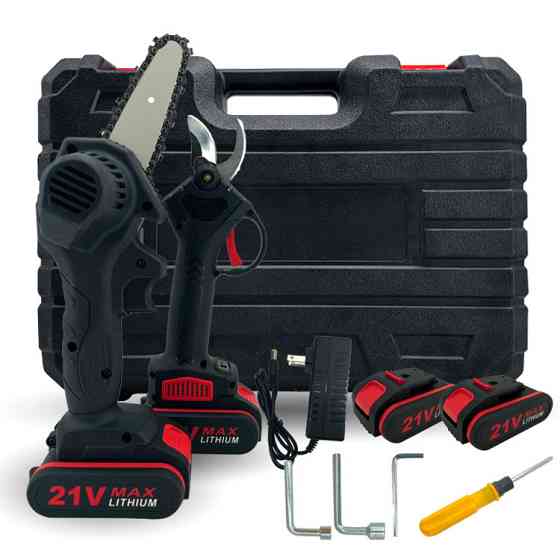 Набор мини пила на 6 дюймов и секатор + 2 аккумулятора и кейс Винница