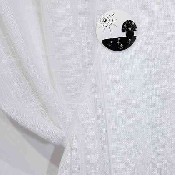 Магніти для штор і гардин (162м) Ксенія набір 2 шт Білий з чорним (81-073) Київ