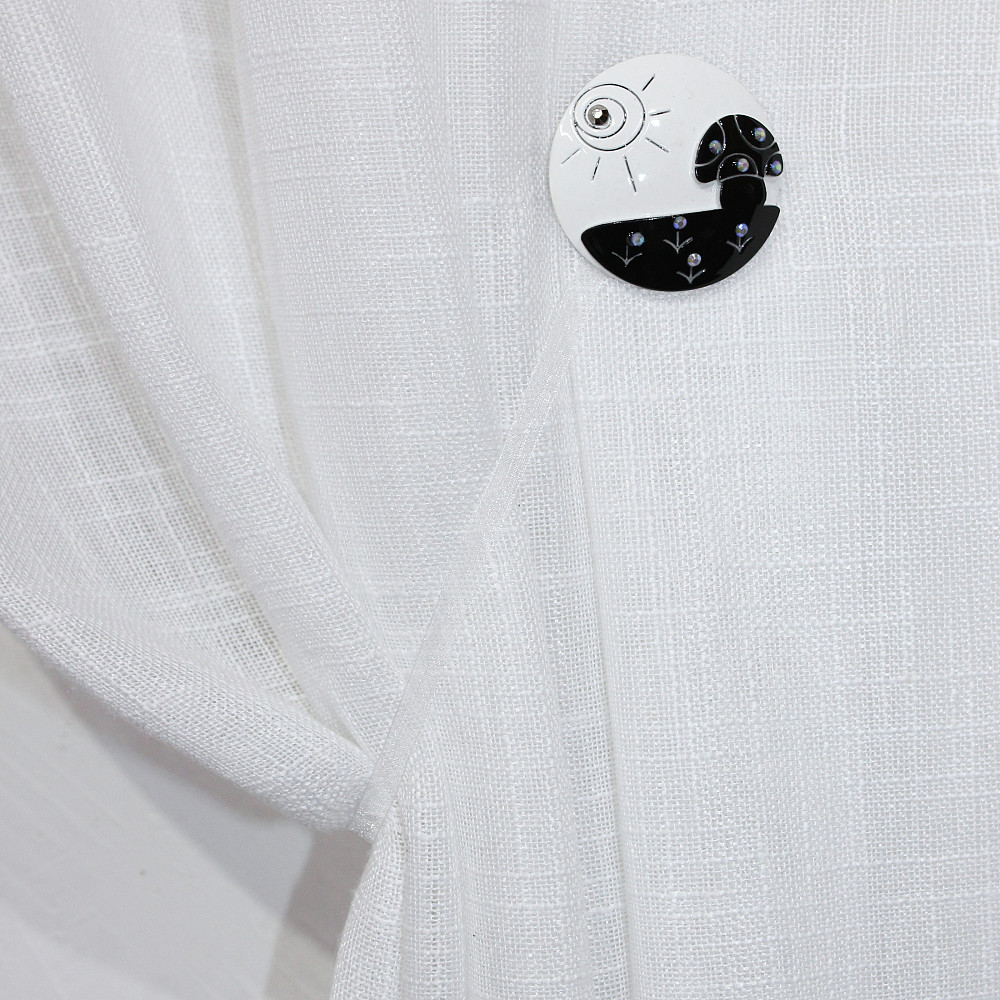 Магніти для штор і гардин (162м) Ксенія набір 2 шт Білий з чорним (81-073) Київ - фото 2