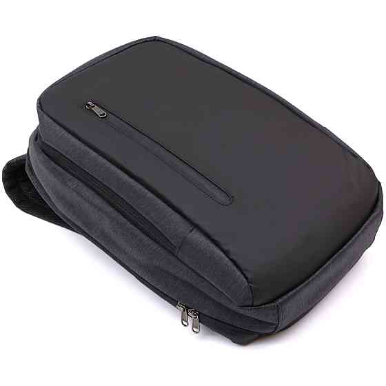 Добротный мужской рюкзак из текстиля Vintage 20490 Черный Киев