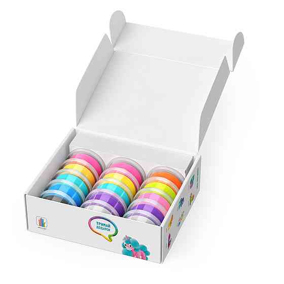 Меганабір пластиліну, що самостійно твердіє, Ліпака - Райдужні єдинороги Дніпро