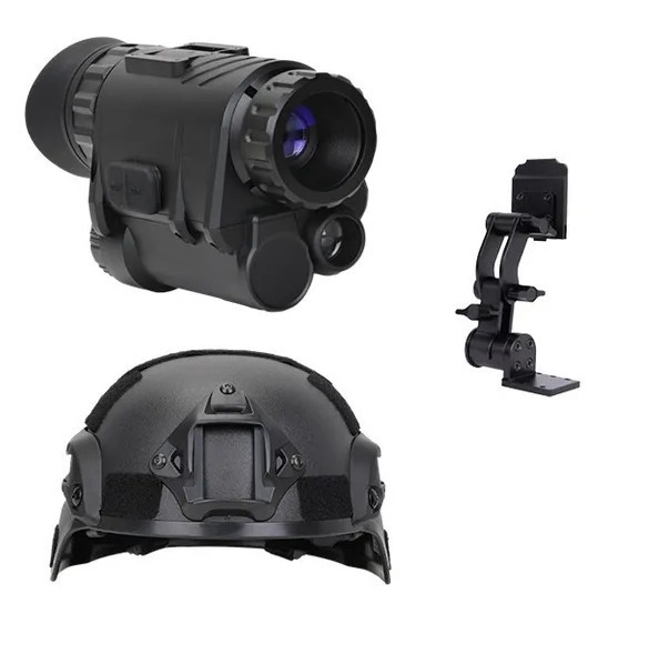 Комплект - монокуляр ночного видения NVG30 Wi-Fi 940nm + шлем (ABS-пластик) + крепления (Черный) Винница - изображение 1
