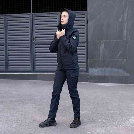 Жіноча тактична демісезонна темно-синя куртка Pobedov Motive Київ