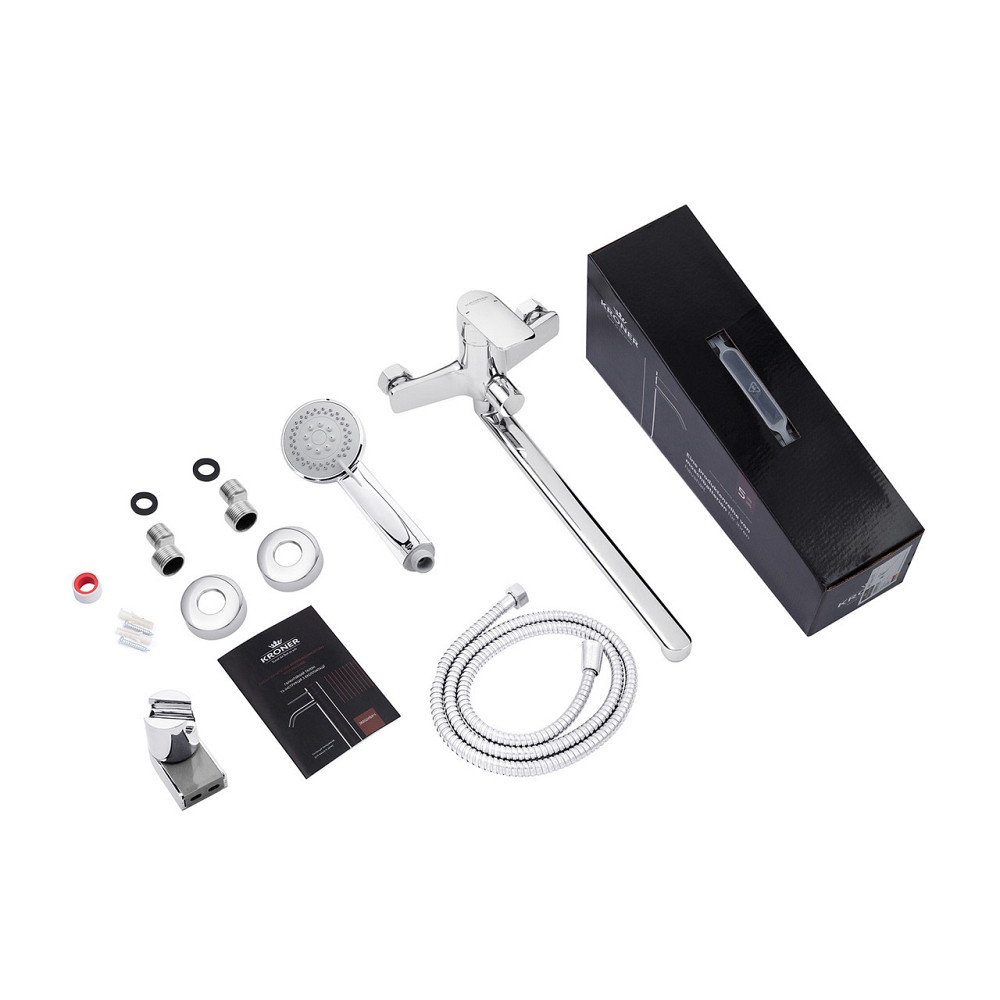 Смеситель для ванны Kroner KRP Dorn с душевым гарнитуром - C070 Киев - изображение 7