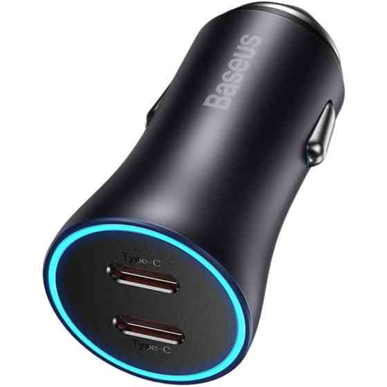 Автомобільний зарядний пристрій Baseus Golden Contactor Pro 2Type-C 40W (CGJP000013) Dark Grey Рівне