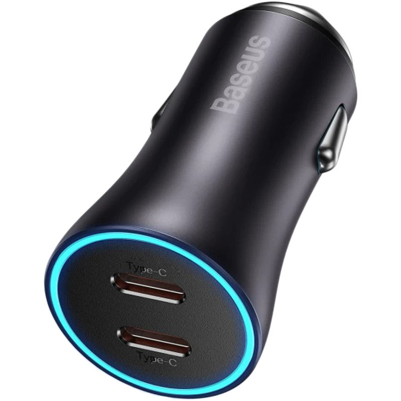 Автомобільний зарядний пристрій Baseus Golden Contactor Pro 2Type-C 40W (CGJP000013) Dark Grey Рівне - фото 1