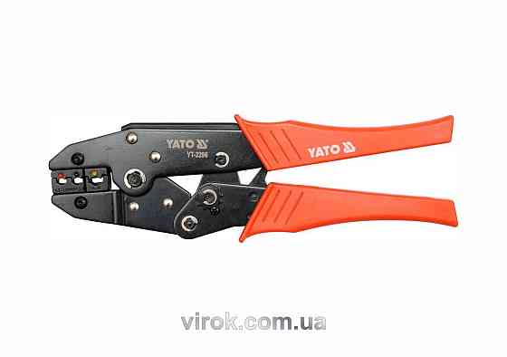 Кліщі для обтискання і зачистки проводів YATO, L=230 мм. 22-10 (AWG), 0.5-6 мм2 [5/30] Одесса