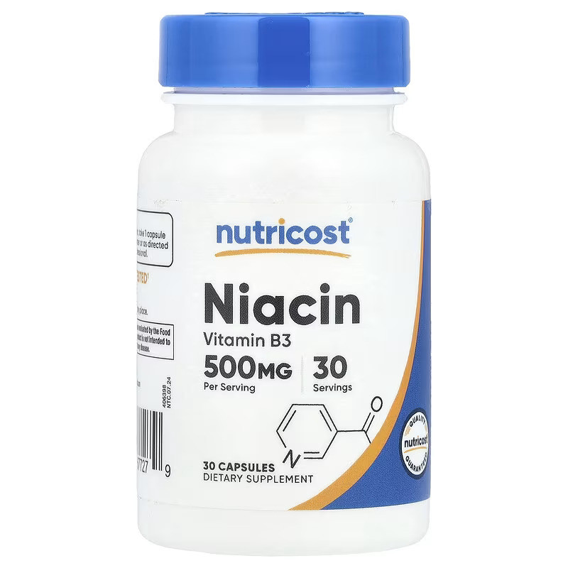 Ниацин Nutricost Niacin 500 мг 30 капсул Луцк - изображение 1