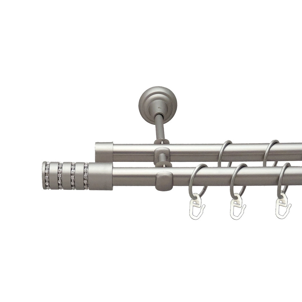 Карниз Orvit Барамелла металевий дворядний відкритий Сатин 19\19 мм 300 см (6308077) Львів - фото 1