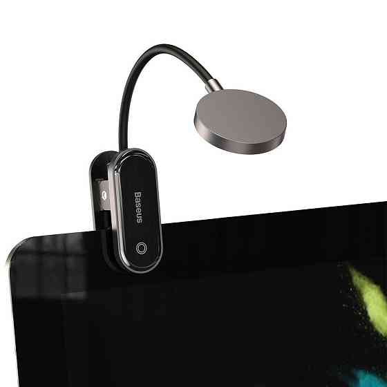 Універсальна акумуляторна LED лампа на кліпсі Baseus Comfort Reading Mini Clip Lamp DGRAD-0G (Темно-сіра) Николаев
