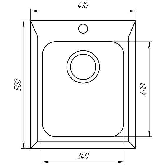 Гранитная мойка Globus Lux LAMA серый металлик 410х500мм-А0003 (000002993) Киев